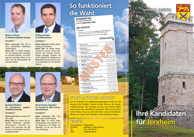 Kommunalwahlen in Jerxheim am 11. September 2016